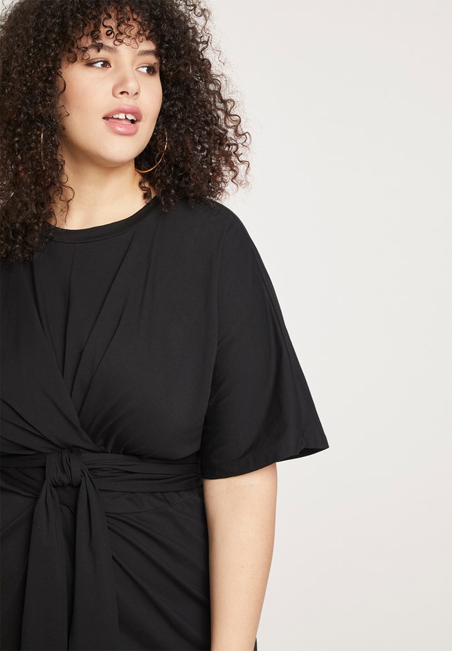 Cross Front Flutter Sleeve Dress image number 2