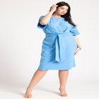 Cross Front Flutter Sleeve Dress image number null