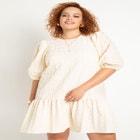 Textured Open Back Dress image number null