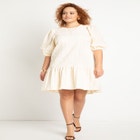 Textured Open Back Dress image number null