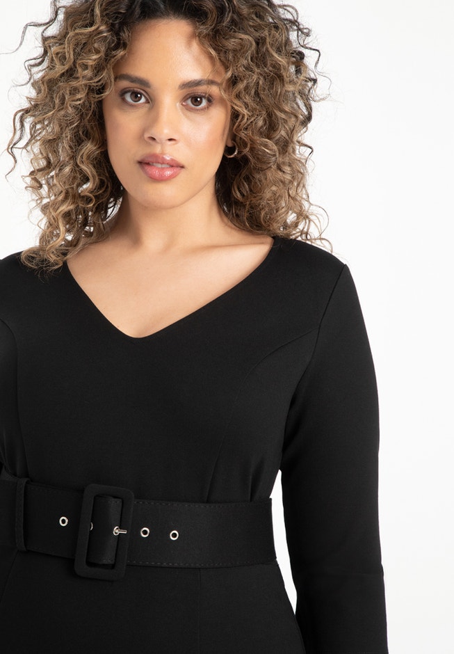 Work Dress with Belt image number 1