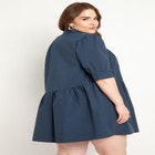 Mini Dress With Asym Flounce image number null