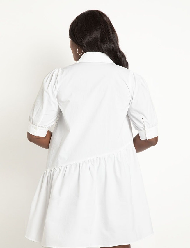Mini Dress With Asym Flounce image number null