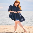 Mini Dress With Asym Flounce image number null