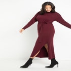 Funnel Neck Long Sweater Dress image number null