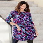 Plus Size Boatneck Swing Ultra Drape Tunic Top image number null