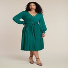 Knot Front Pleated Skirt Dress image number null