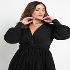 Knot Front Pleated Skirt Dress image number null