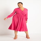 Knot Front Pleated Skirt Dress image number null