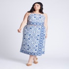 Border Print Midi Skirt image number null