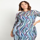 Maxi Printed Mesh Dress image number null