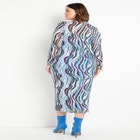 Maxi Printed Mesh Dress image number null