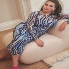 Maxi Printed Mesh Dress image number null