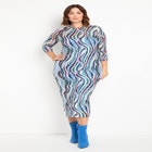 Maxi Printed Mesh Dress image number null