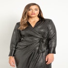 Sparkle Satin Wrap Dress image number null
