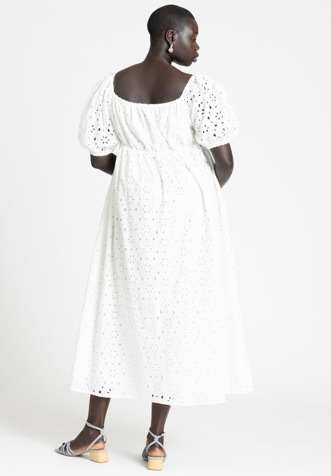 Eyelet Tie Front Maxi Dress image number 1