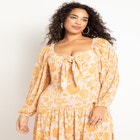 Tie Front Maxi Dress image number null