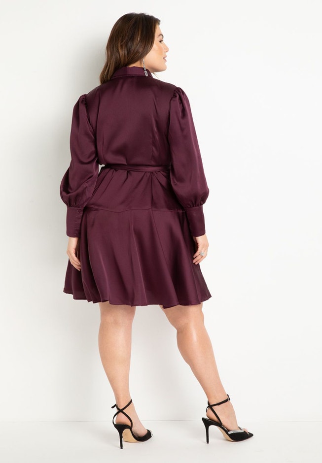 Mini Satin Wrap Dress image number 2