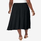 Button-Front Gauze Midi Skirt image number null