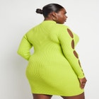 Sleeve Cutout Sweater Dress image number null