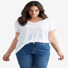 Drapey V-Neck Tee image number null