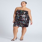 Confetti Sequin Flare Skirt Mini Dress image number null