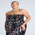 Confetti Sequin Flare Skirt Mini Dress image number null