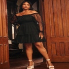 Mixed Tulle Mini Dress image number null