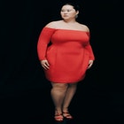 Off The Shoulder Structured Mini Dress image number null