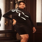 Sequin Bow Applique Dress image number null