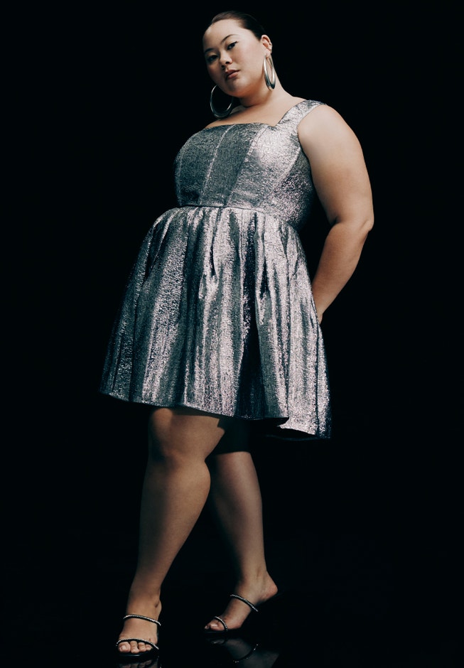 Corset Bodice Flare Mini Dress image number 0