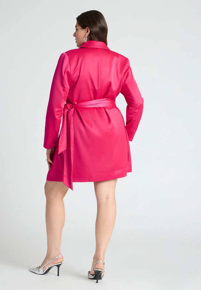 Tie Detail Blazer Mini Dress image number 2