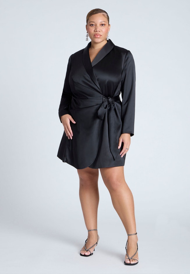 Tie Detail Blazer Mini Dress image number 0