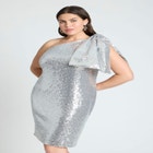 Bow Shoulder Sequin Mini image number null