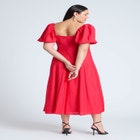 Puff Sleeve Flare Dress image number null