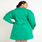 Rounded Sleeve Button Front Dress image number null