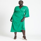 Draped Skirt Knit Dress image number null