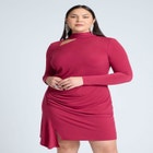 Scarf Neck Jersey Mini Dress image number null