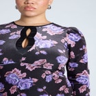 Printed Velvet Midi Dress image number null