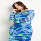 Printed Mesh Dress image number null