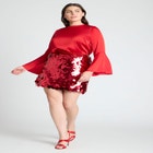 Open Back Flared Sleeve Top image number null