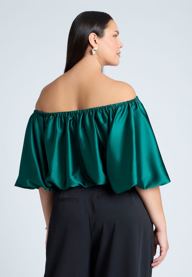 Satin Bubble Top image number null