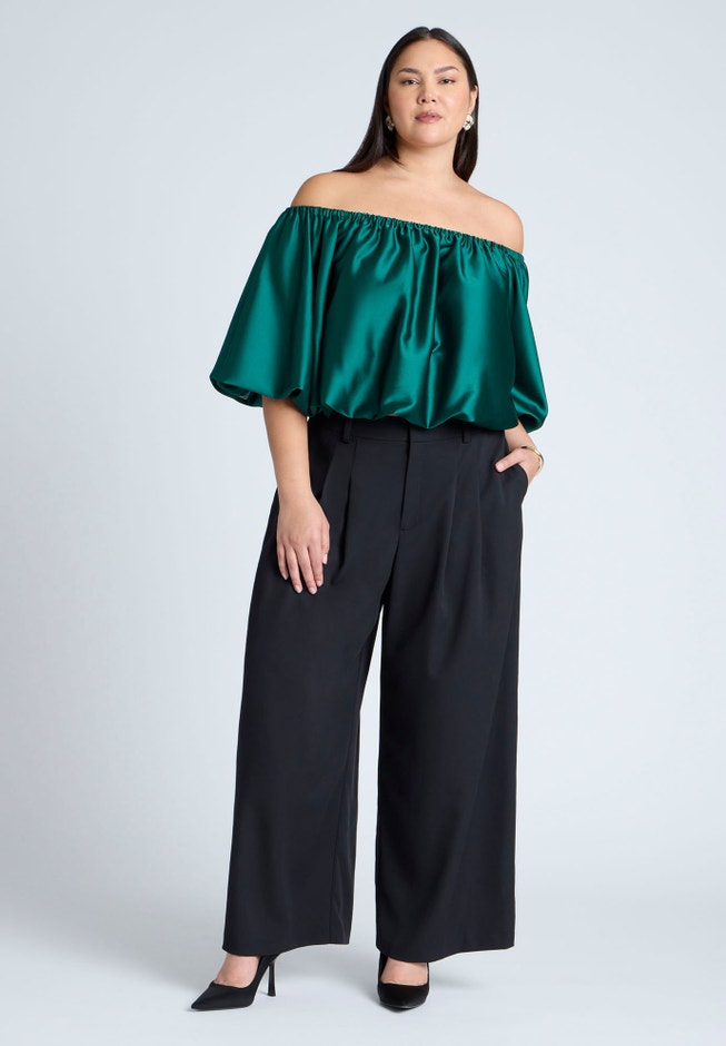 Satin Bubble Top image number null