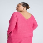 Sequin V-Neck Sweater image number null