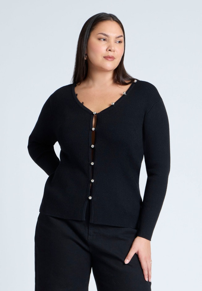 Ball Button Cardigan image number null