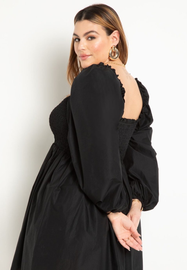 Smocked Bodice Mini Dress image number 2