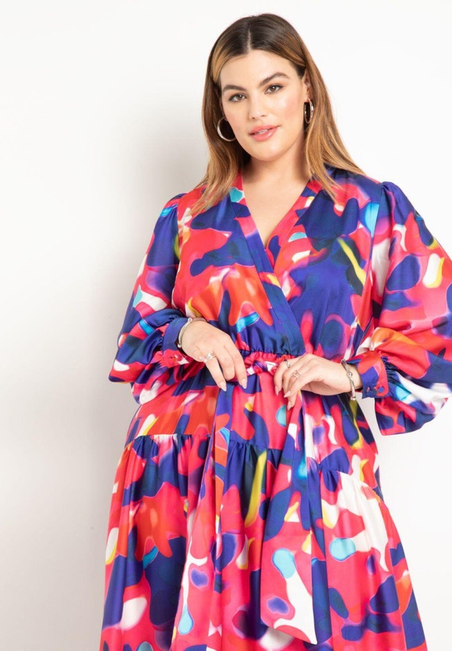 Printed Maxi Dress image number null
