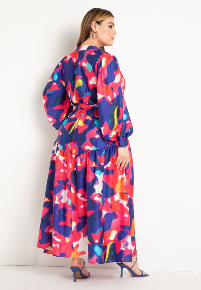 Printed Maxi Dress image number null