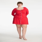 ELOQUII x kate spade new york Dramatic Bow Rhinestone Mini Dress image number null