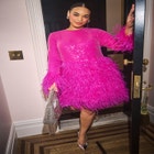ELOQUII x kate spade new york Sequin And Feather Mini Dress image number null